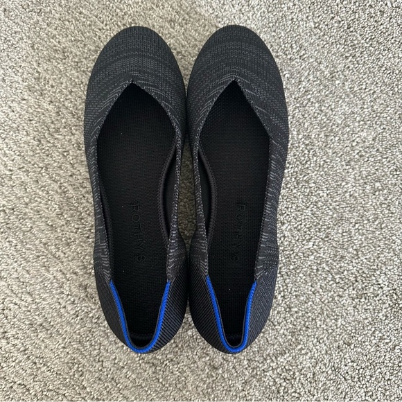 Rothy's Round Toe Heathered Black Women's Size 7.5 Ballet Flats - Picture 5 of 12